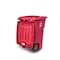Toter 64 Gal. Red Hazardous Waste Trash Can with Wheels and Lid Lock RMN64 - alternate 3